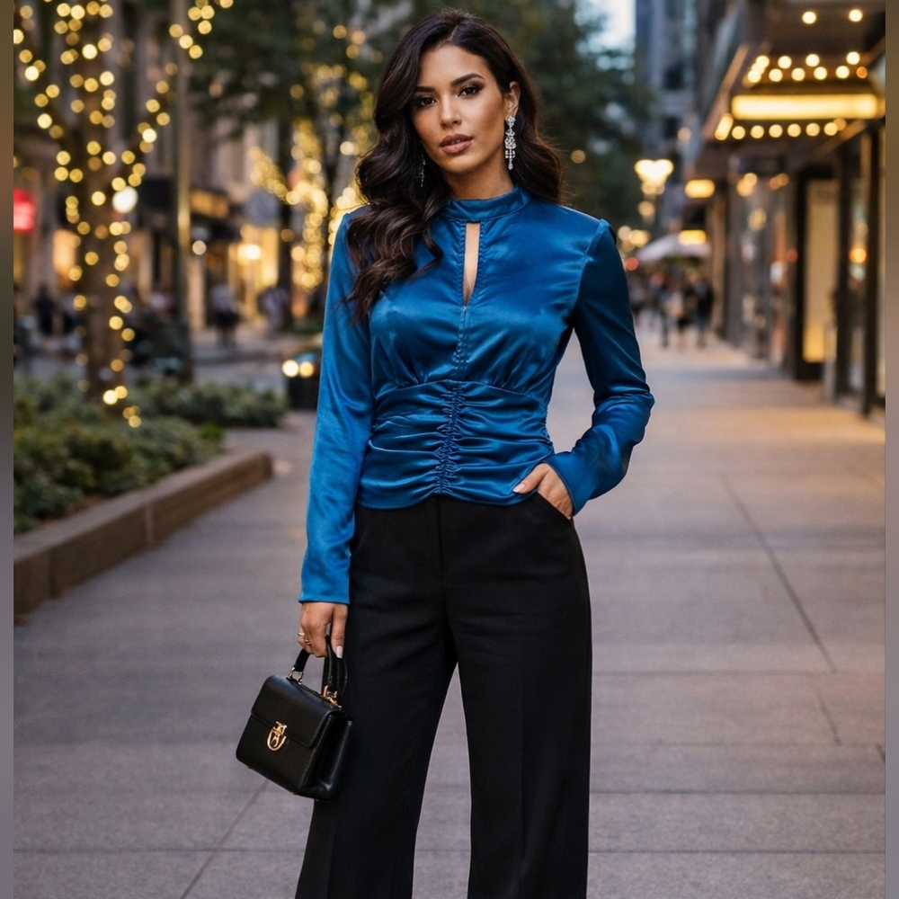 Marc New York Vibrant Blue Top